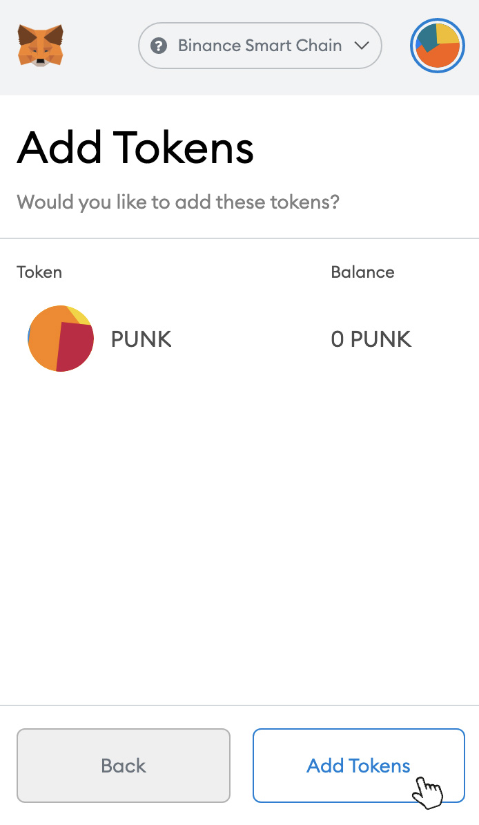 send token from metamask to binance